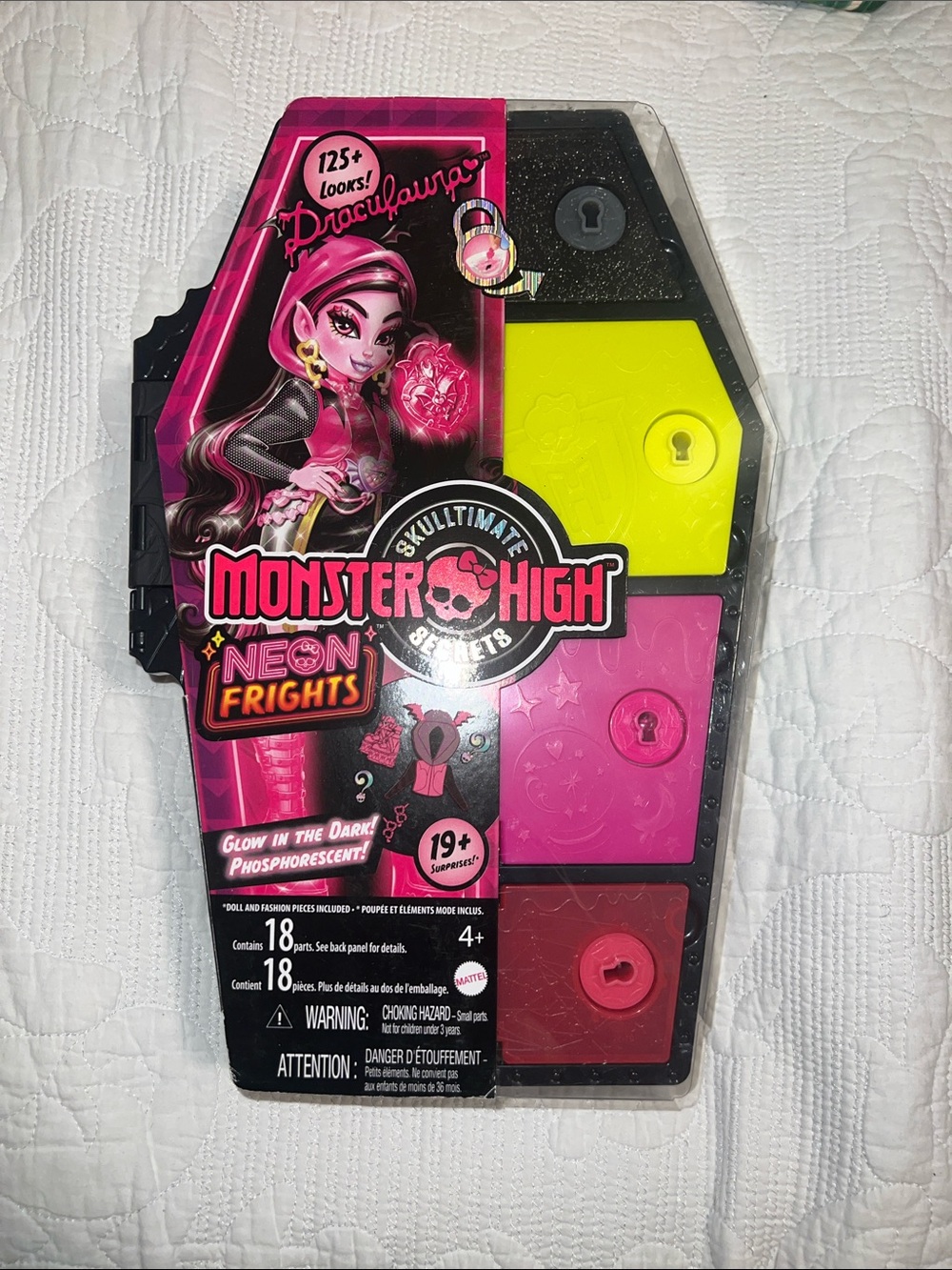 Monster High Neon Frights Accessory Case - Hot Pink & Neon Yellow